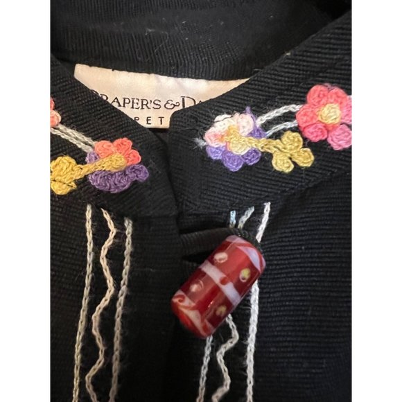 Drapers & Damons Embroidered Johnny Jacket PS Petite Small Was $250 - Picture 8 of 10